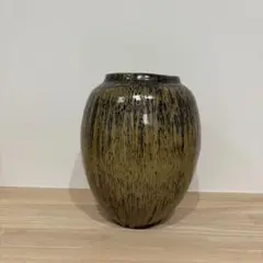 油滴天目花瓶 木村盛康作 共箱付 高さ26.7cm 口径9.4cm 美品 楽天市場】【中古】【華道】木村盛康造 油滴天目花瓶（共箱
