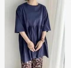 ローリーズファーム フハクキリカエチュニックＳＳネイビー