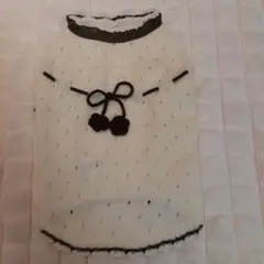犬服 小型犬用　ドッグウエア秋冬用ニット白