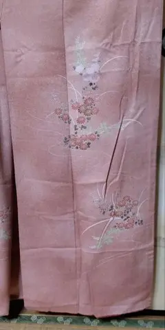 訪問着 花柄ピンク
