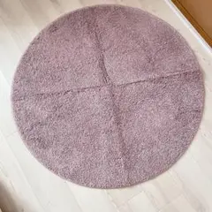 ニトリ90cm丸ラグマット　くすみピンク
