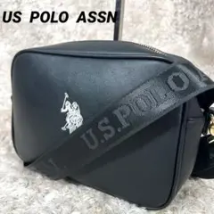 【極美品】　US POLO ASSN ショルダーバッグ　レザー　ブラック