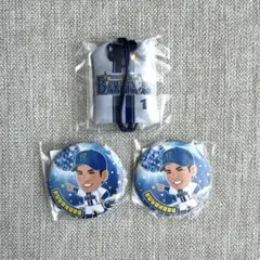 横浜DeNAベイスターズ　1桑原将志選手　ジャガードお守り　缶バッジ×2