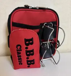 B.B.B.Classic パークゴルフ ウエストポーチ 収納ケース 赤+黒
