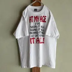AT MY AGE テキストプリント Tシャツ 90s シングルステッチ