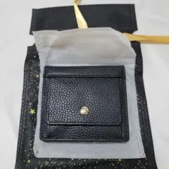 ミニ財布 コンパクト折りたたみ財布 (ブラック)