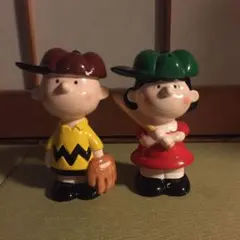 チャーリーブラウン ルーシー 陶器 貯金箱 ビンテージ スヌーピー ピーナッツ