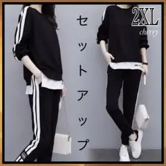 新品 セットアップ ジャージ 2XL ジム ウォーキング ランニング スポーツ