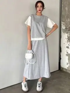 値下げ！シーイン☆グレー スカートセットアップ Lサイズ