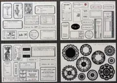 teatime様 A5サイズ・素材シート・モノクロ