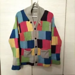 最終お値下げ カワイイ パッチワーク ニット