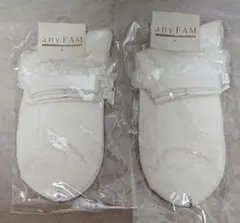 靴下　ソックス　２足　22cm　24cm　anyFAM　新品　未使用　送料無料