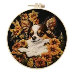 フランス刺繍キット☆チワワA 転写シート付き