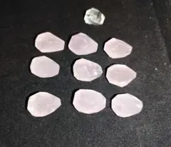 ローズクォーツ 水晶　カットパーツ　10点セット　ラフカット　フリーフォーム