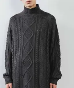 ESSENTIALSエッセンシャルズ SSENSE限定ベージュニットセーターXL ESSENTIALS(エッセンシャルズ)｜WAFFLE HENLEY SWEATER(ワッフル