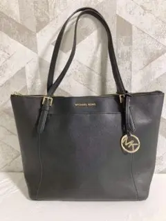 【美品】MICHAEL KORS マイケルコース レザー トートバッグ ブラック