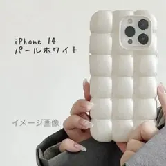 iPhone 14 パールホワイト ポコポコ スマホケース アイフォンケース