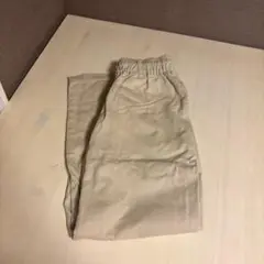 ベージュ ワークパンツ ウエストゴム ポケット付き