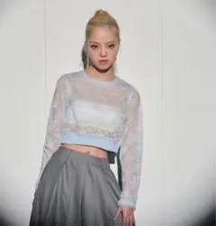 Treatürself back logo lace tops blue