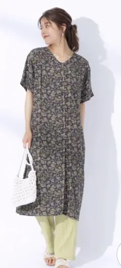 新品 シューラルー ひんやり ゆったり ワンピース M ワールド チュニック