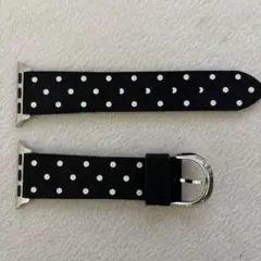 Apple Watch用 黒と白の水玉バンド