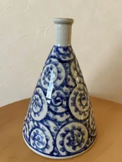 徳利■蛸唐草紋古伊万里染付山水図小徳利(江戸後期)古い酒器 水滴 時代物 骨董■ 古伊万里染付 蛸唐草徳利 骨董品