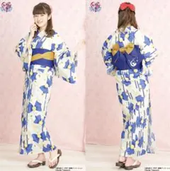 京都丸紅 セーラームーン コラボ 浴衣 帯 セット セーラーヴィーナス柄 ゆかた