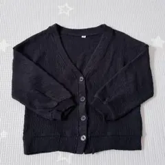 西松屋 子供服 トップス カーディガン ボタン　長袖 黒 ブラック 100
