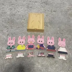 【夏休み限定セール】 知育玩具　着せ替えパズル　木製　うさぎちゃん
