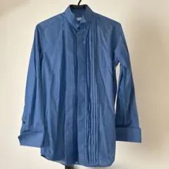 カラーシャツ　DRESS CODE 101 青色長袖シャツ M