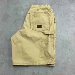 BIG SMITH　ペインターハーフパンツ　リップストック　古着　ベージュW33