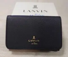LANVIN en Bleu ネイビー 名刺入れ