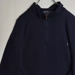 ラルフローレン スウェット トレーナー ハーフジップ ネイビー ポニー