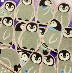 187 ペンギン　ハンドメイド布シールセット　癒し系　ぺんぎん