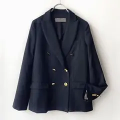 美品✨ザシークレットクロゼット　金ボタン　ダブルジャケット　紺ブレ　S M