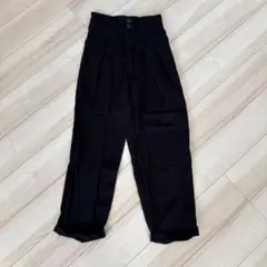 forksy 2タックテーパードパンツ 黒