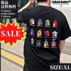 新品⭐️正規品・GRAF&WU・グラフアンドウー・ゴースト12刺繍Tシャツ XL