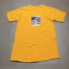 Hanes ニューヨーク　自由の女神　半袖　tシャツ　黄色　usa S