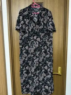 ☆lutique☆ロングシャツワンピース　ペイズリー柄　Mサイズ