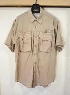Columbia PFG半袖シャツ M ベージュ
