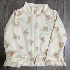 クマ柄フリル付きラッシュガード 80サイズ