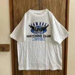 美品 90s お土産Tシャツ 沖縄 ウォッチングクラブ アニマルT 鯨 ホエール