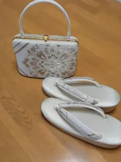 新品 白梅 バッグ 草履 23.5cm~24.5cm
