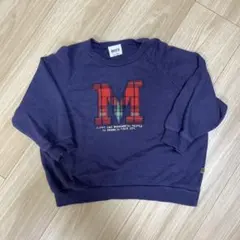 BREEZE 紫色 M刺繍 トレーナー サイズ100