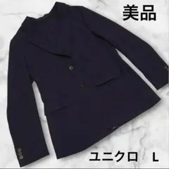 UNIQLO ユニクロ ブラック ダブルブレストブレザー L レディース