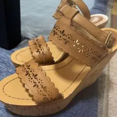 COACH ベージュ ウェッジサンダル 6B ※値下可なのでコメント下さい！