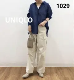 1029 UNIQLO ユニクロ ワイドストレートカーゴパンツ