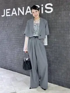 新品　ジーナシス　リネン生地パンツ
