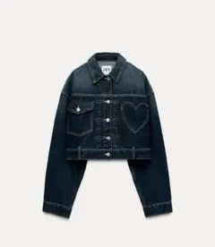 ZARA ハート　デニムジャケット　XS