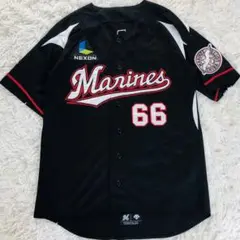 さむら　千葉ロッテマリーンズ 岡田幸文 66 ビジターレプリカユニフォーム さむら 千葉ロッテマリーンズ 岡田幸文 66 ビジターレプリカ